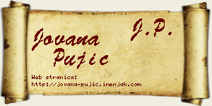 Jovana Pujić vizit kartica